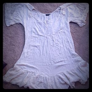 💚💚 cream boho Alloy lace accented dress